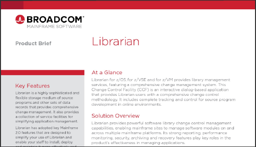File Librarian Mainframe Library Management Services