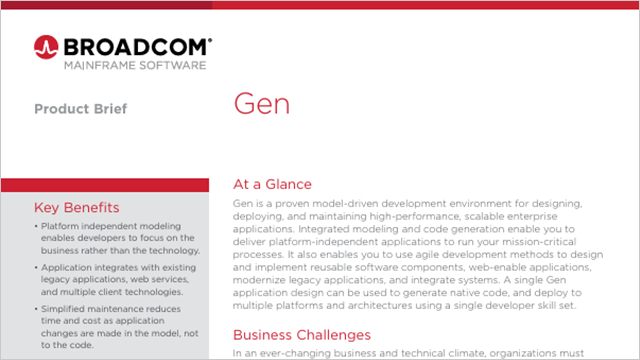 Broadcom Gen Mainframe Software
